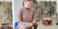 Помощь в плетении маскировочных сетей - Ейский медицинский колледж