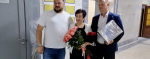 Глава города Ейска Денис Квитовский поздравил с днем рождения председателя ТИК Ейская районная Чернодырка Татьяну Николаевну