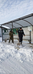 В сельских поселениях Ейского района продолжаются работы по расчистке последствий снегопада