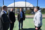 Руководитель муниципалитета Роман Бублик вместе с депутатом Госдумы Дмитрием Лоцмановым посетил спортивные объекты Ейского района